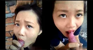 Người yêu bú chim ở vườn sau nhà